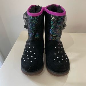 Girls light up winter boots